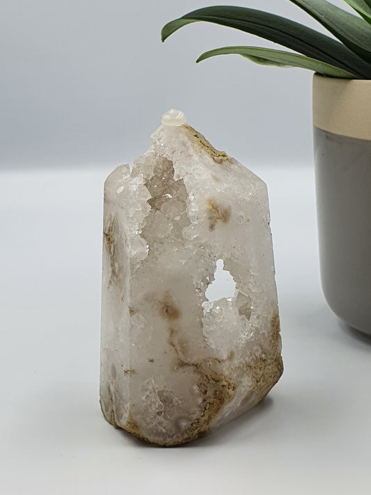 White Agate Drusy Tower (Large)