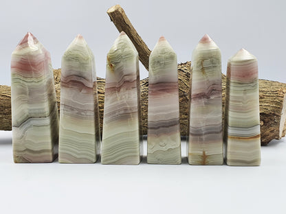 Pink Banded Calcite Tower