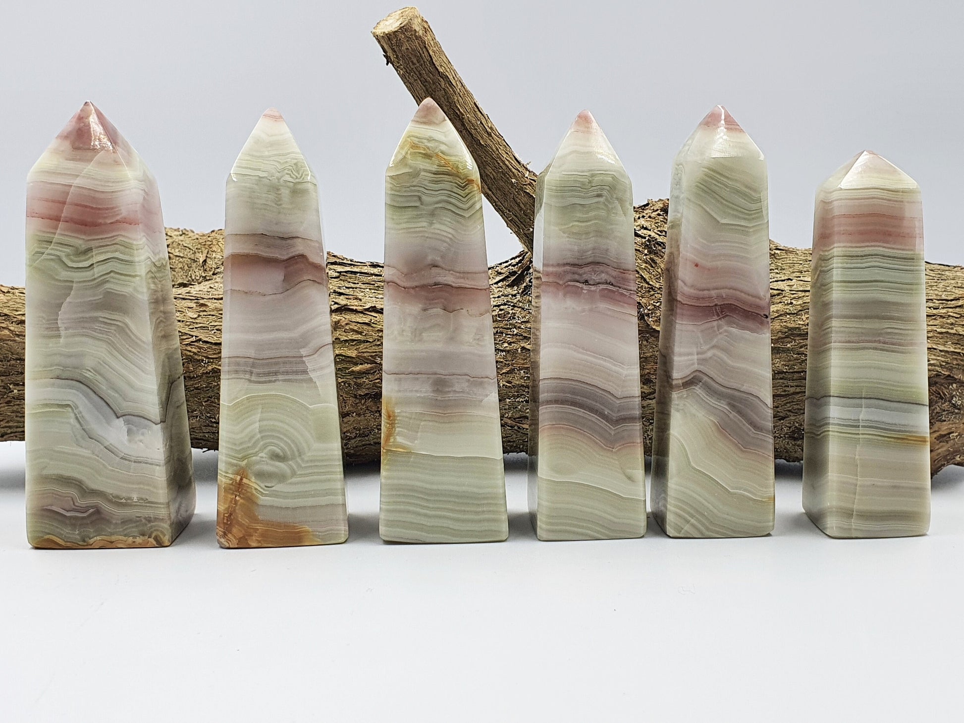 Pink Banded Calcite Tower