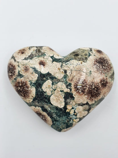 Firework Agate Puff Heart