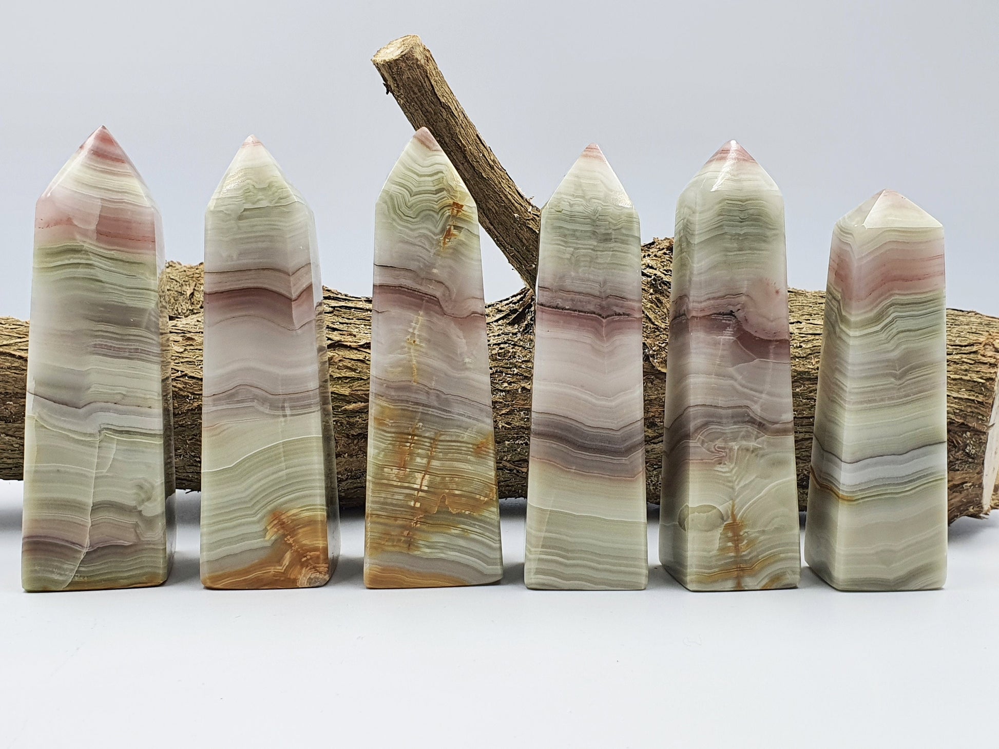 Pink Banded Calcite Tower