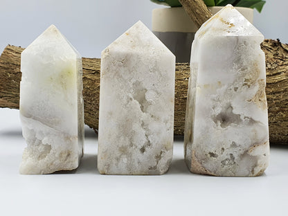 White Agate Drusy Tower (Large)