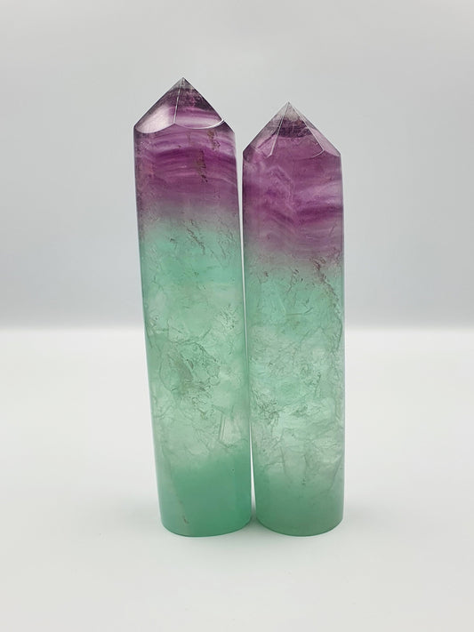 Large Watermelon Fluorite Tower