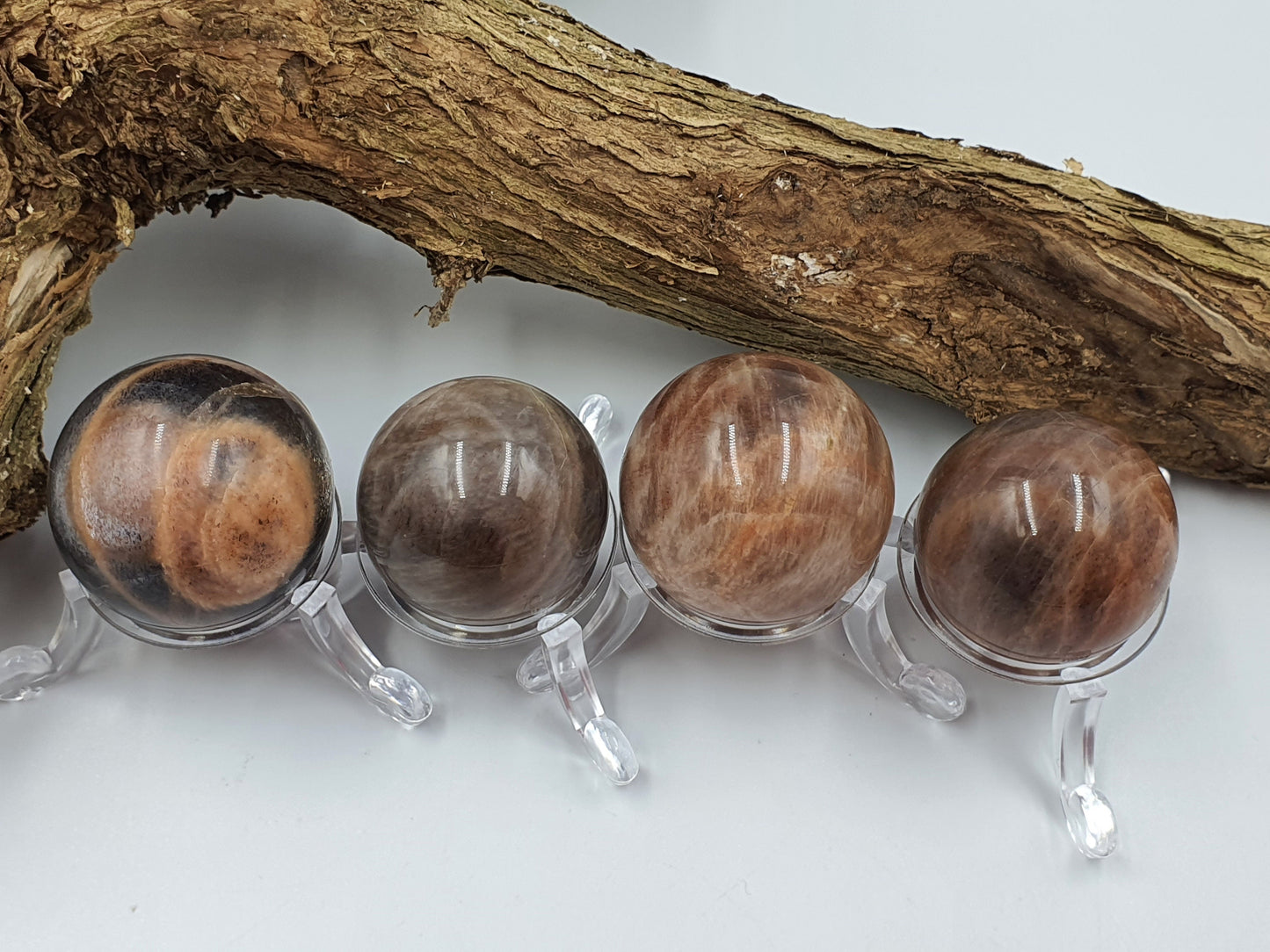 Flashy Black Moonstone Sphere