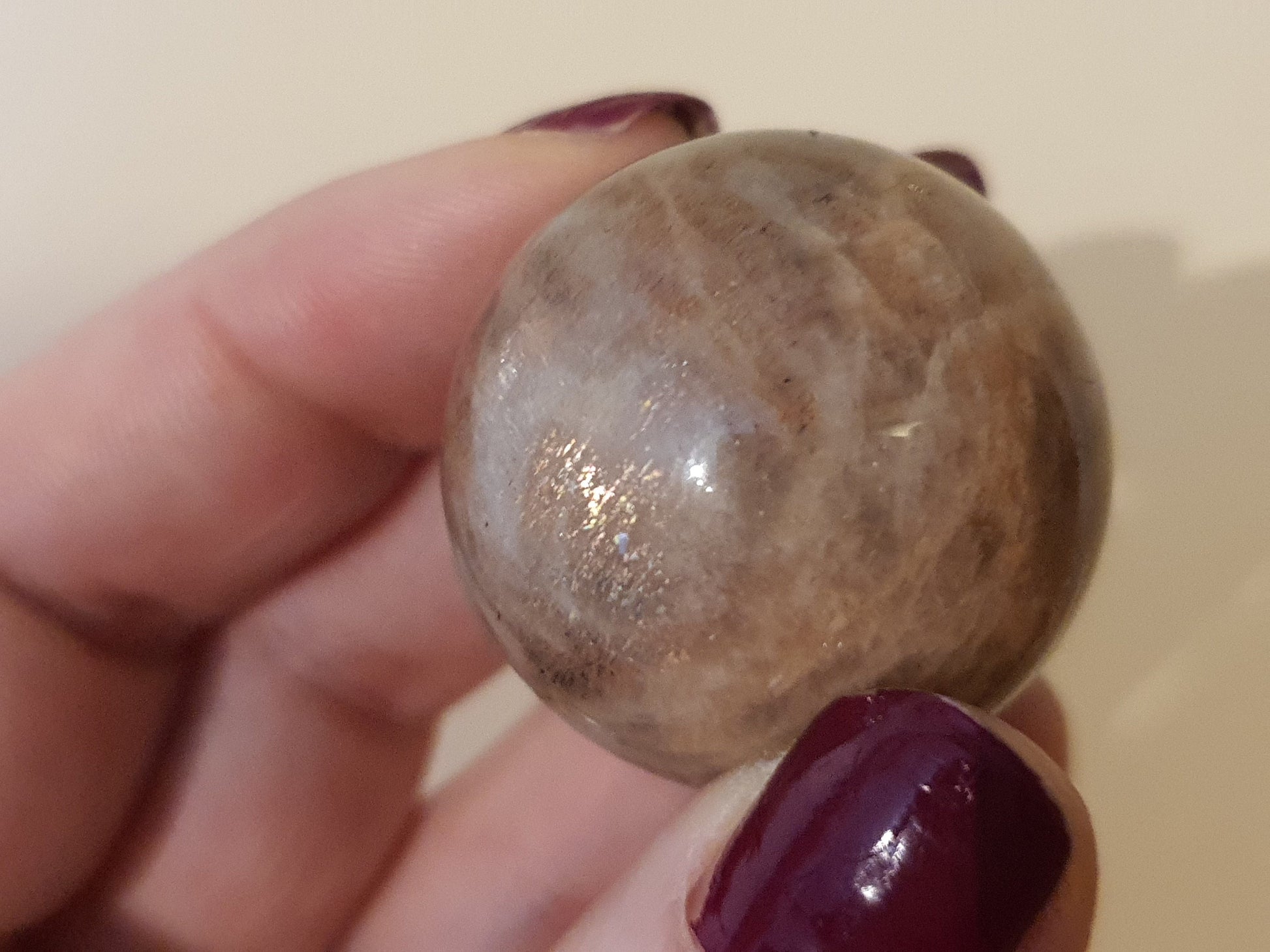 Flashy Black Moonstone Sphere