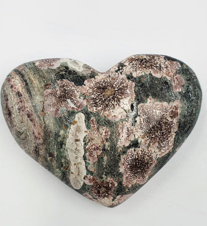 Firework Agate Puff Heart