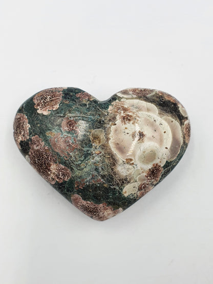 Firework Agate Puff Heart