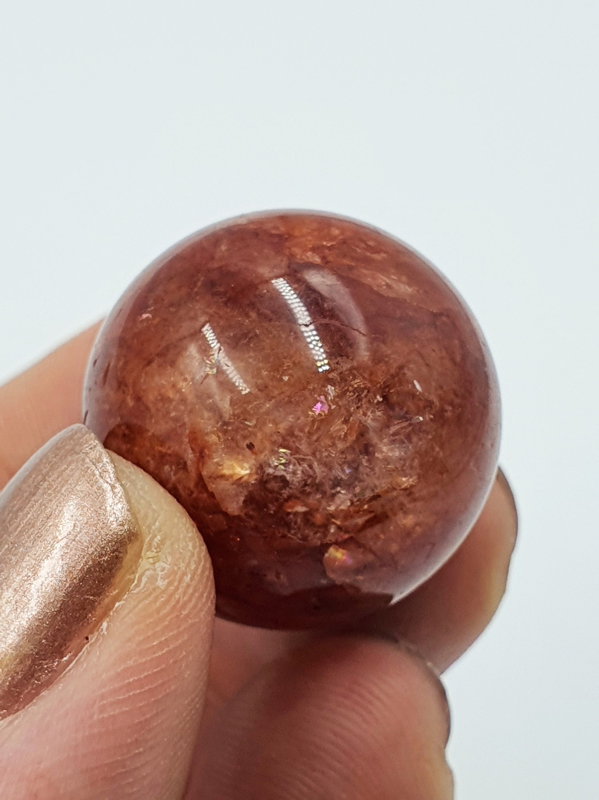 Fire Quartz (Hematoid) Mini Sphere- 20mm