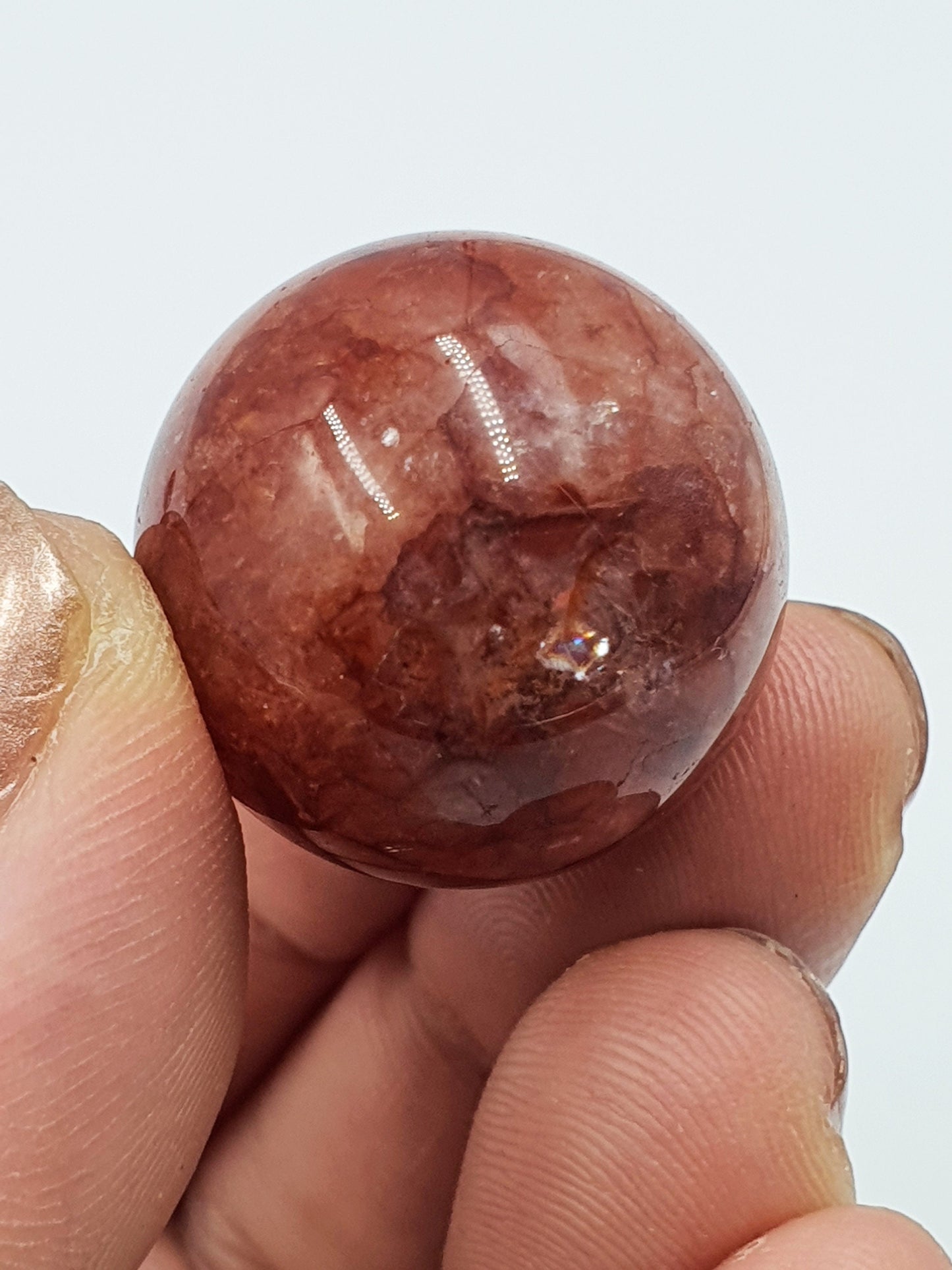 Fire Quartz (Hematoid) Mini Sphere- 20mm