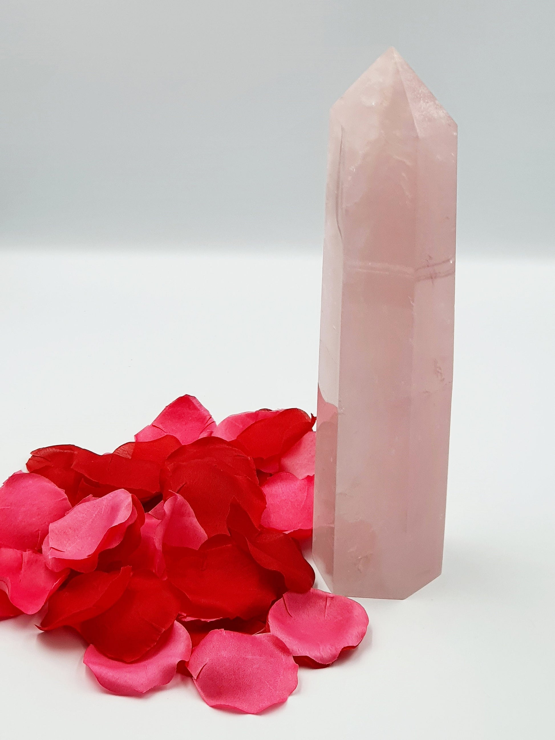 Large Rose Quartz Tower