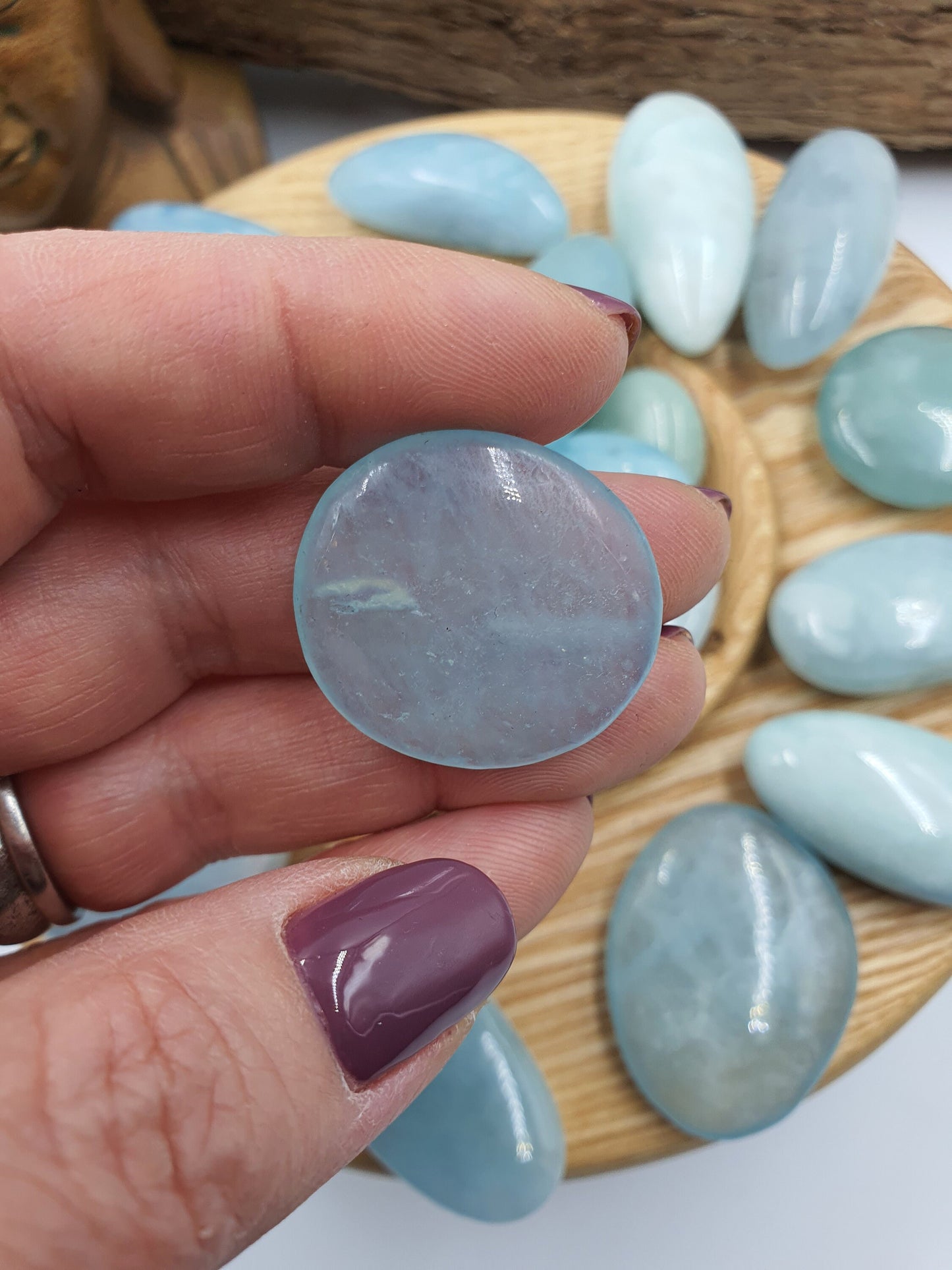 Polished Aquamarine Crystal Tumbles / Aquamarine Tumble / Aquamarine Pocket Crystal