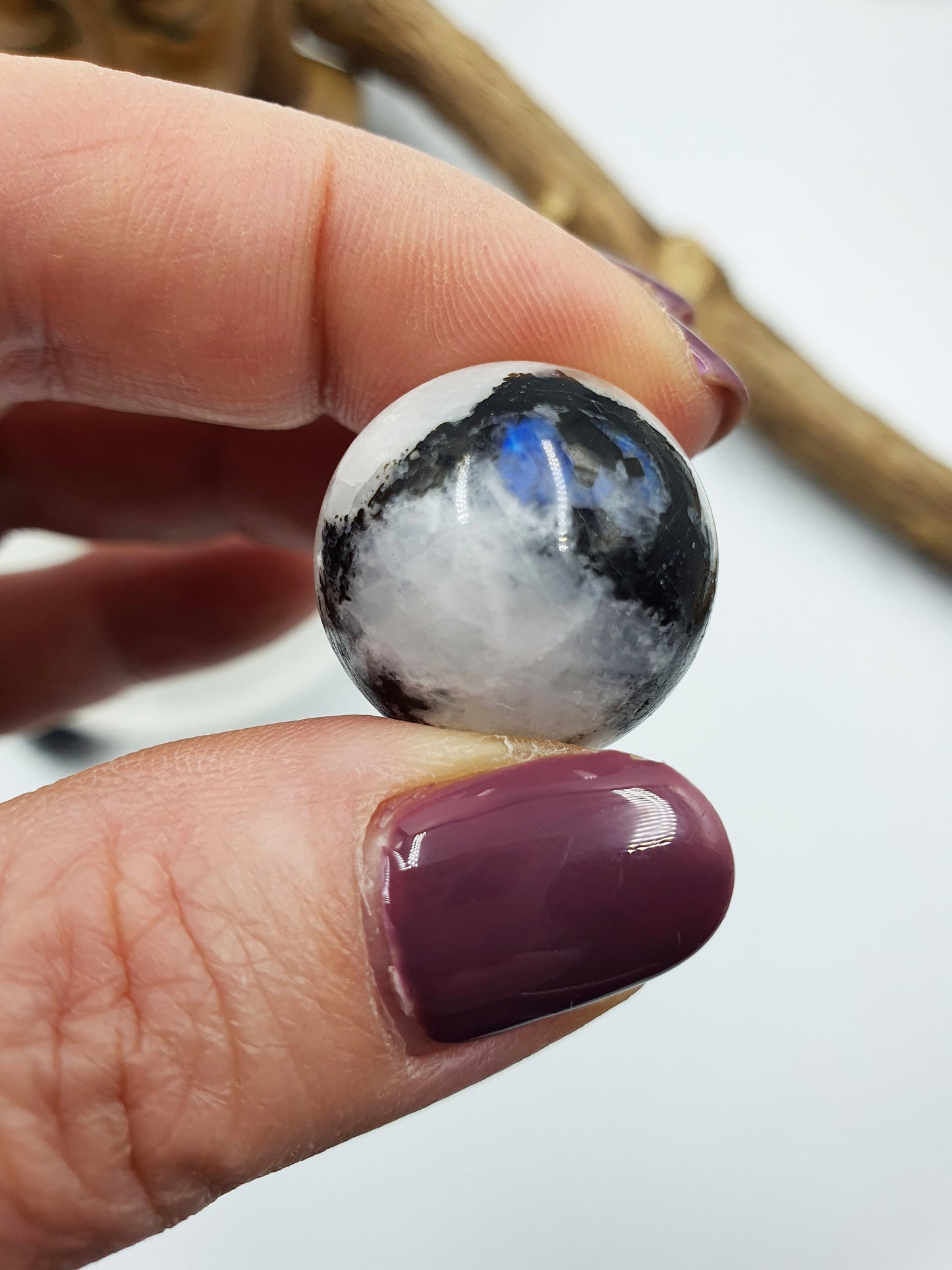 Rainbow Moonstone Mini Sphere - 20mm