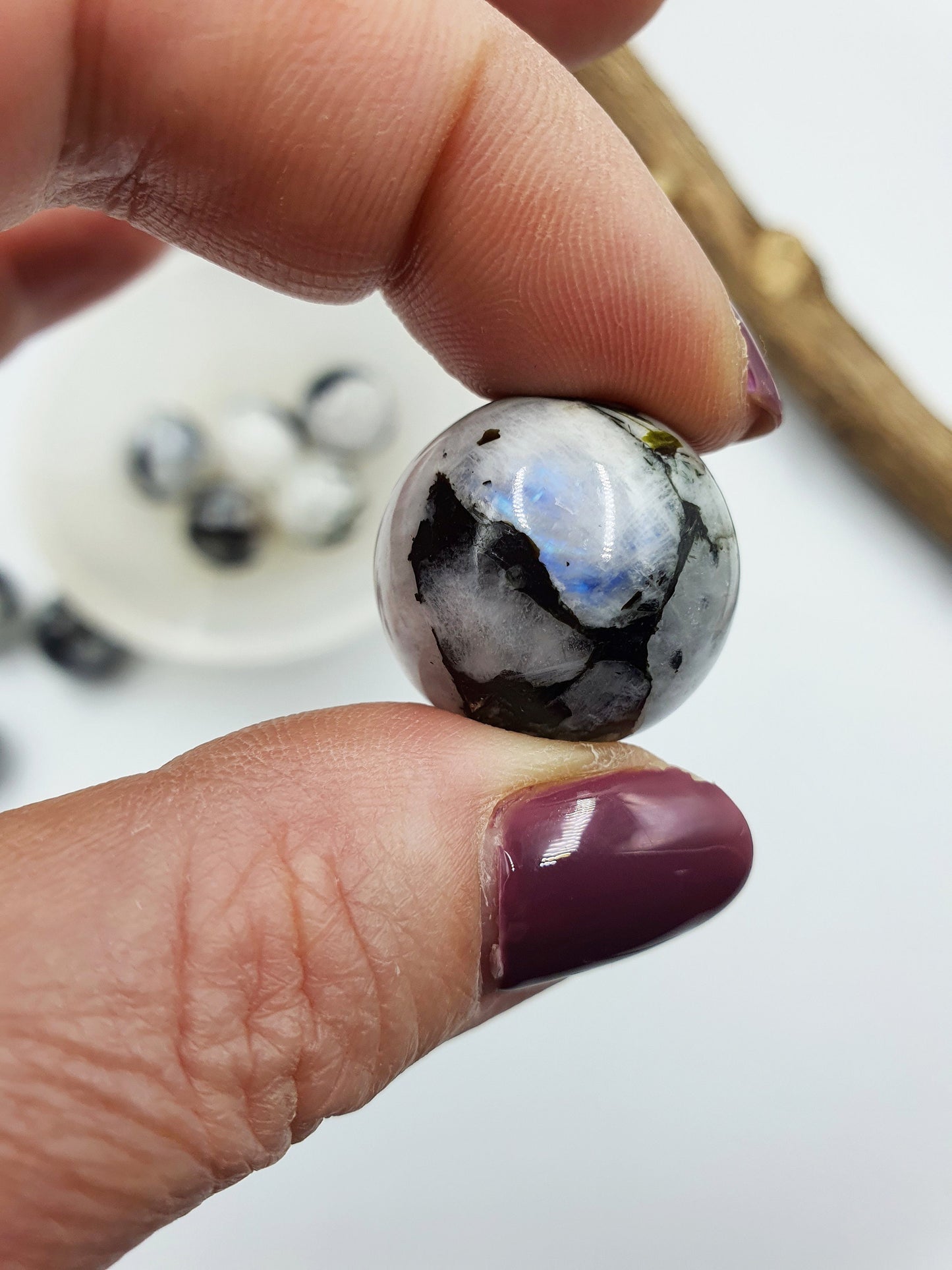 Rainbow Moonstone Mini Sphere - 20mm