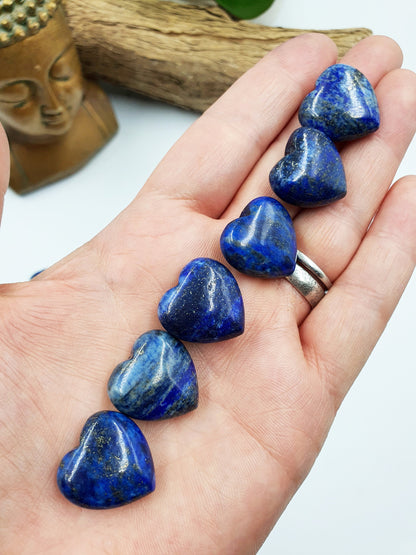 Lapis Lazuli Puff Heart - 20mm