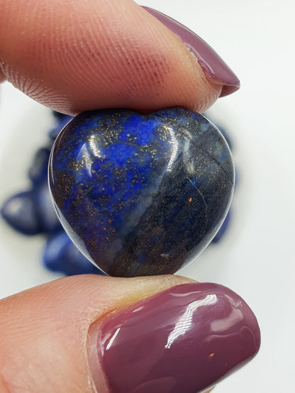 Lapis Lazuli Puff Heart - 20mm