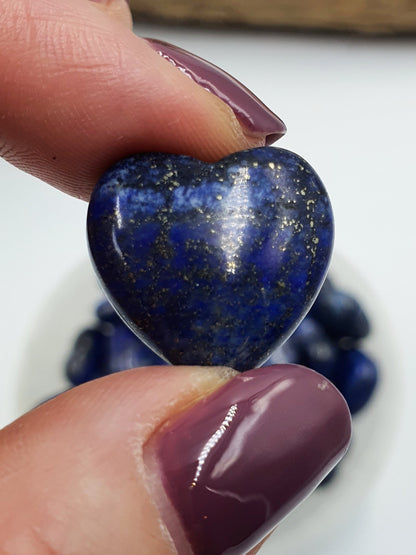 Lapis Lazuli Puff Heart - 20mm