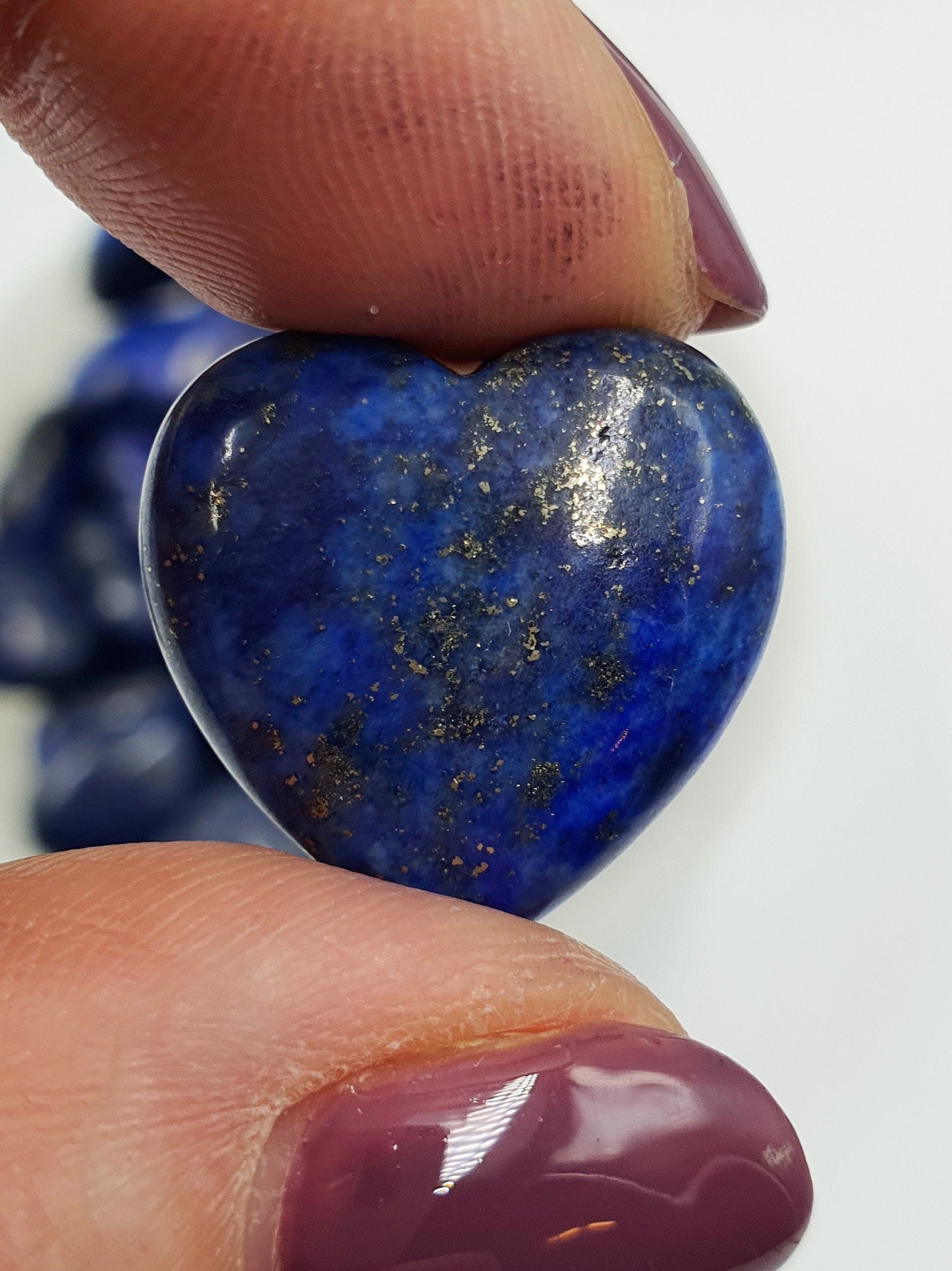 Lapis Lazuli Puff Heart - 20mm