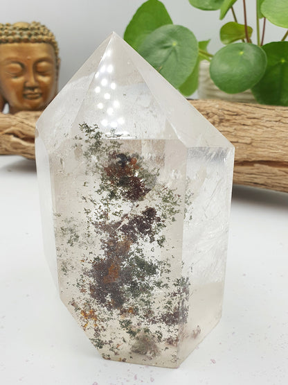 Large Garden Quartz (Lodolite) Tower