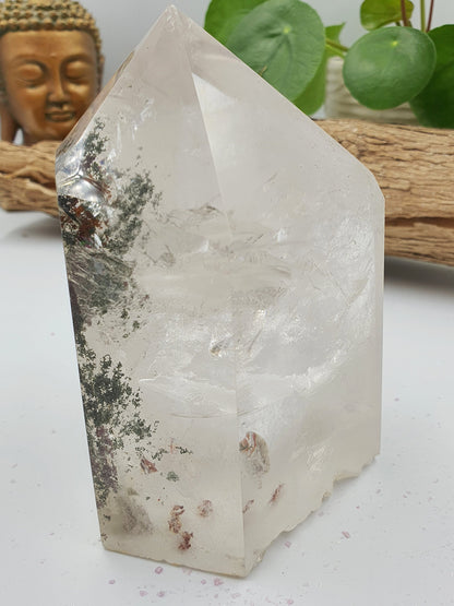 Large Garden Quartz (Lodolite) Tower