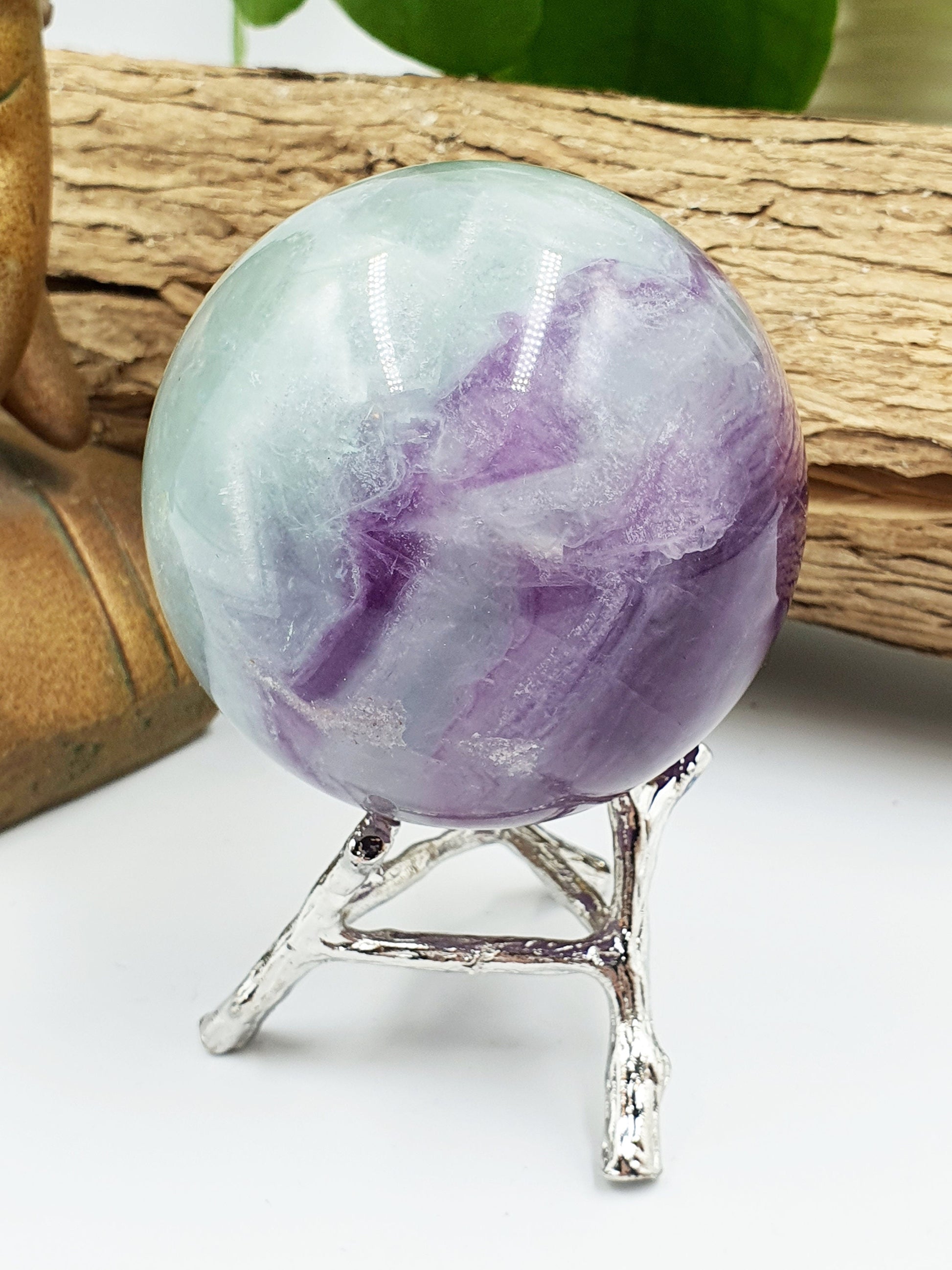 Watermelon Fluorite Sphere