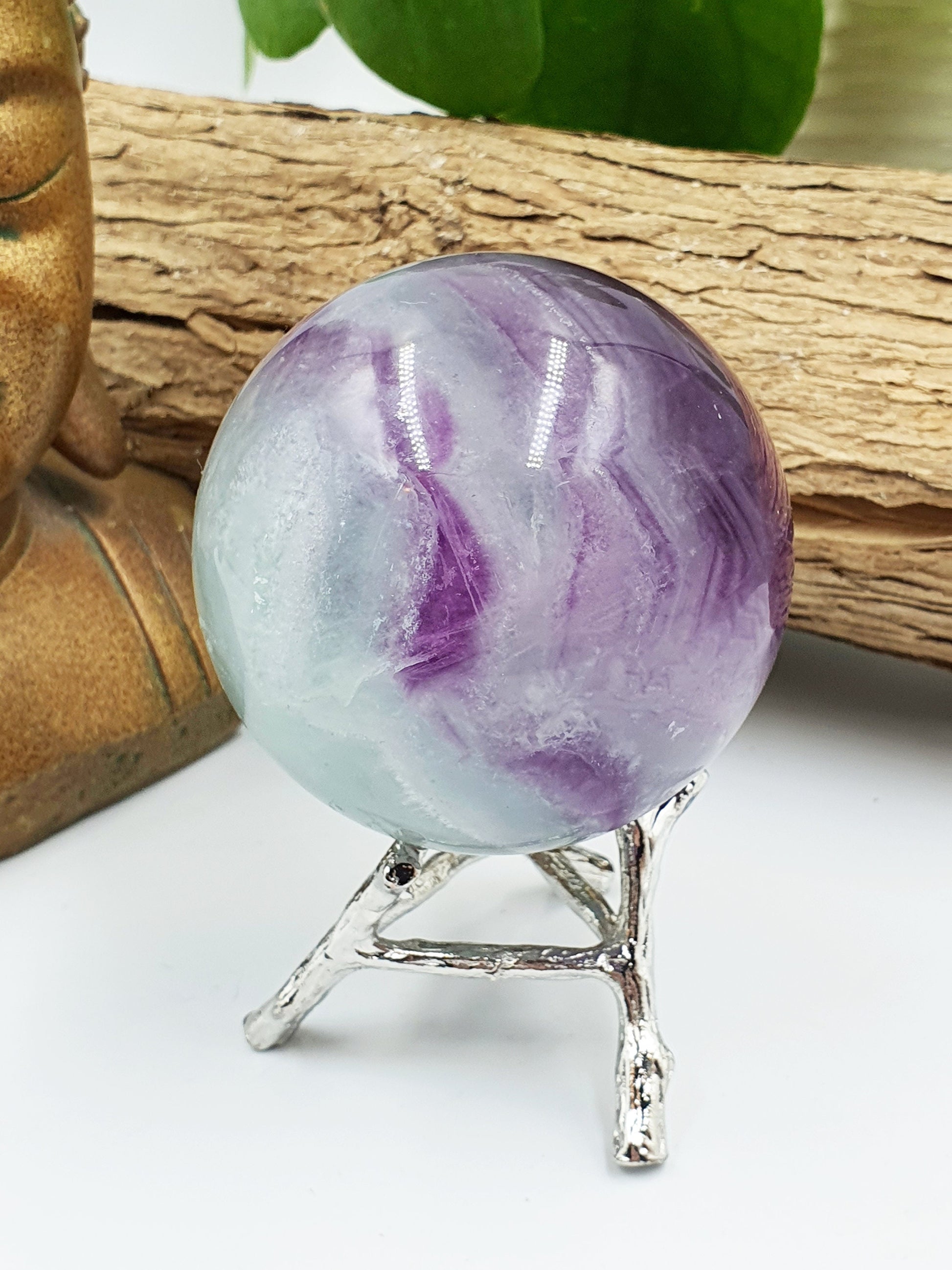 Watermelon Fluorite Sphere