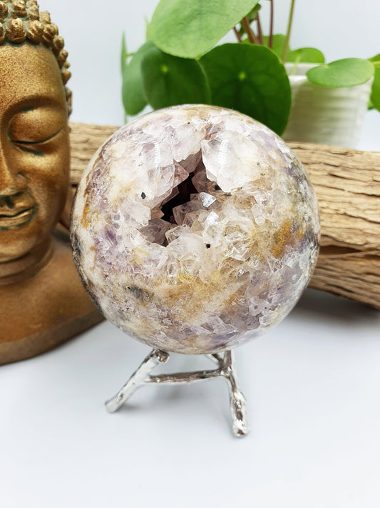 Pink Amethyst Drusy Sphere