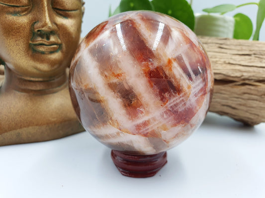 High Grade Large Fire Quartz Sphere