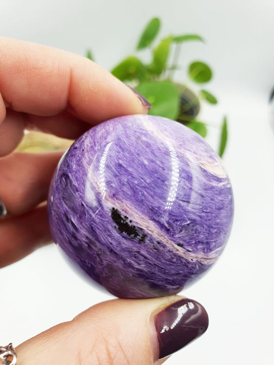 Flashy Charoite Crystal Sphere