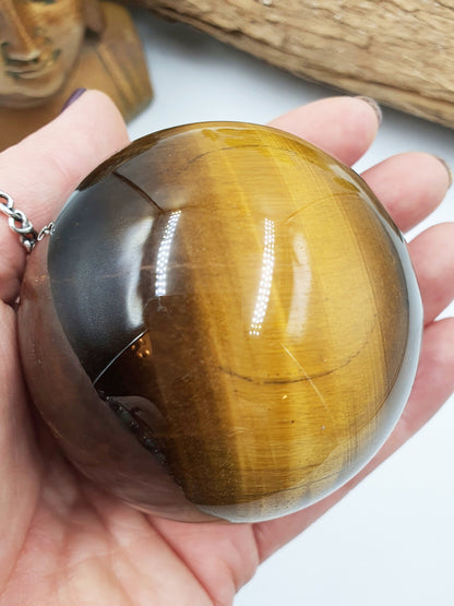 Flashy Yellow Tigers Eye Sphere