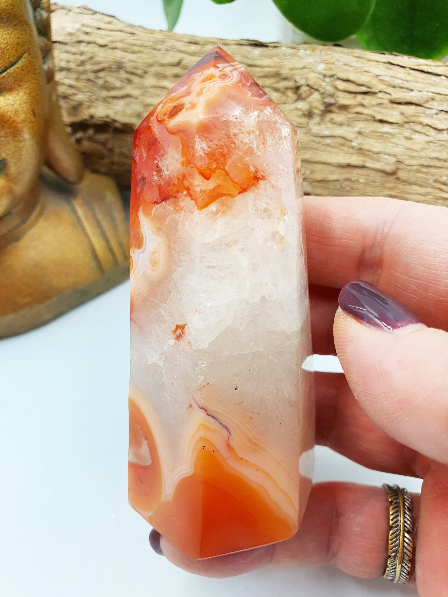 Drusy Carnelian Tower