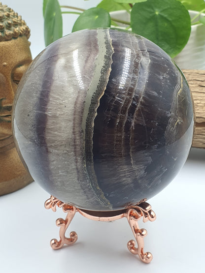 Large Fluorite and Pyrite Sphere