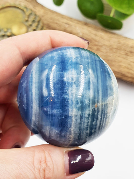 Large Blue Onyx Sphere