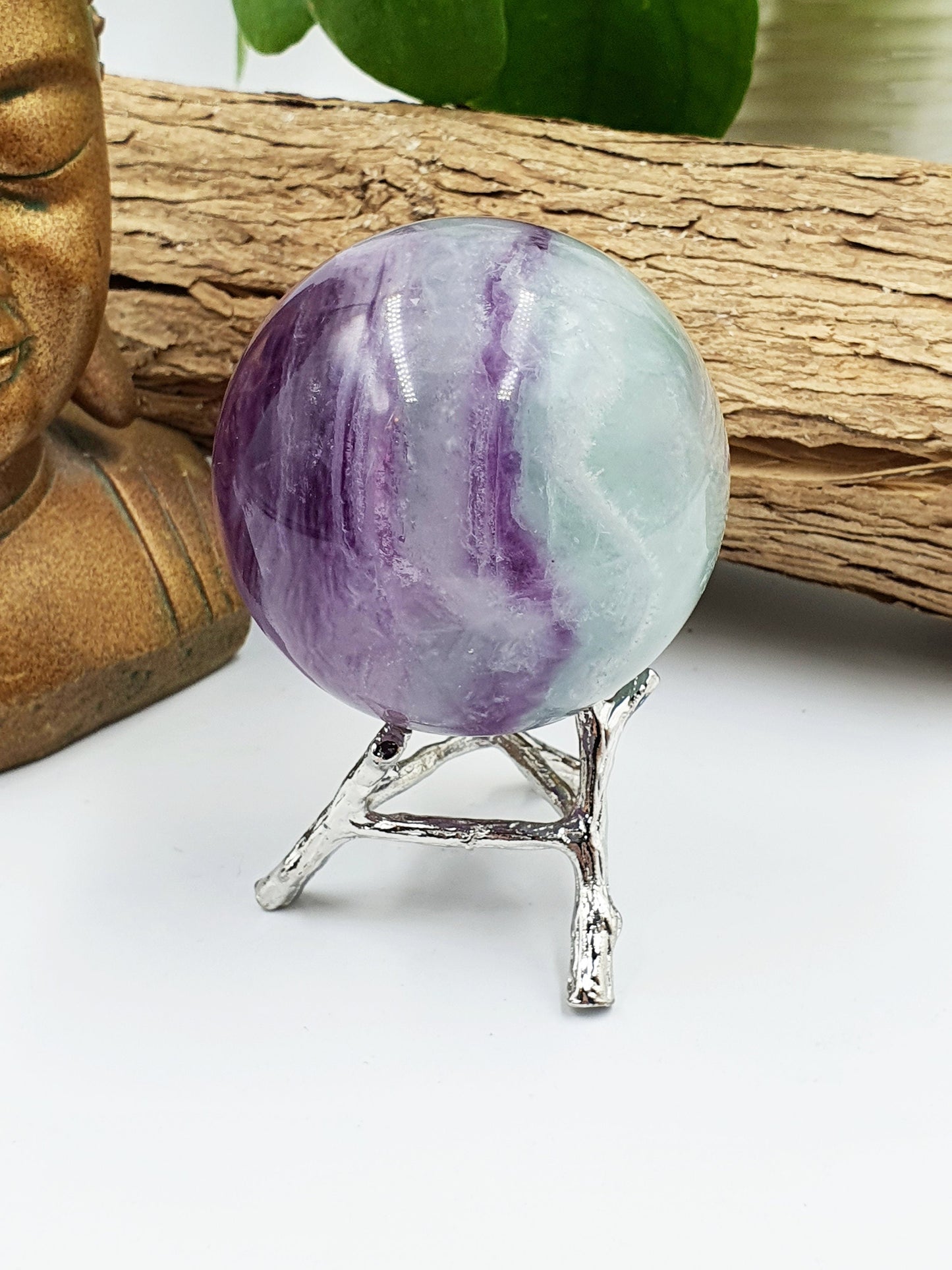 Watermelon Fluorite Sphere