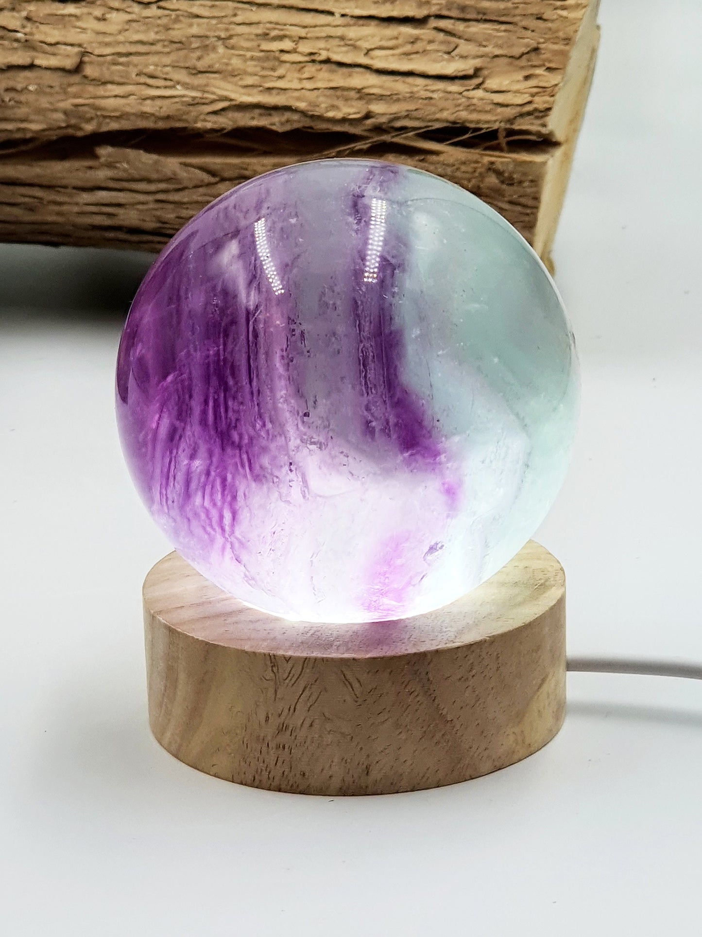 Watermelon Fluorite Sphere