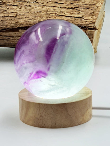 Watermelon Fluorite Sphere