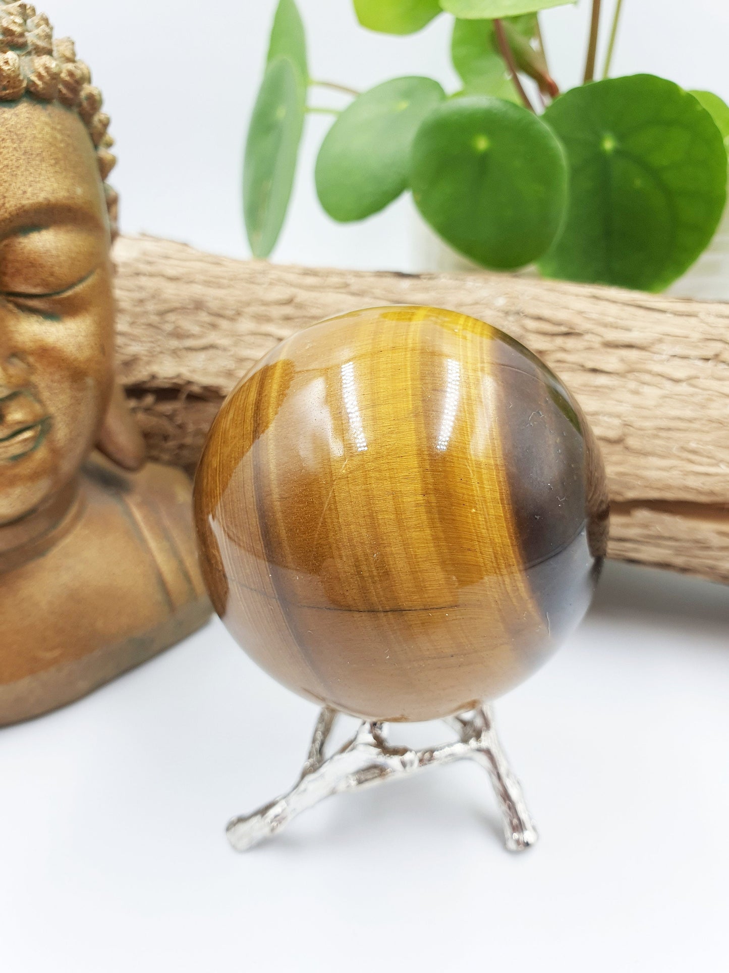 Flashy Yellow Tigers Eye Sphere