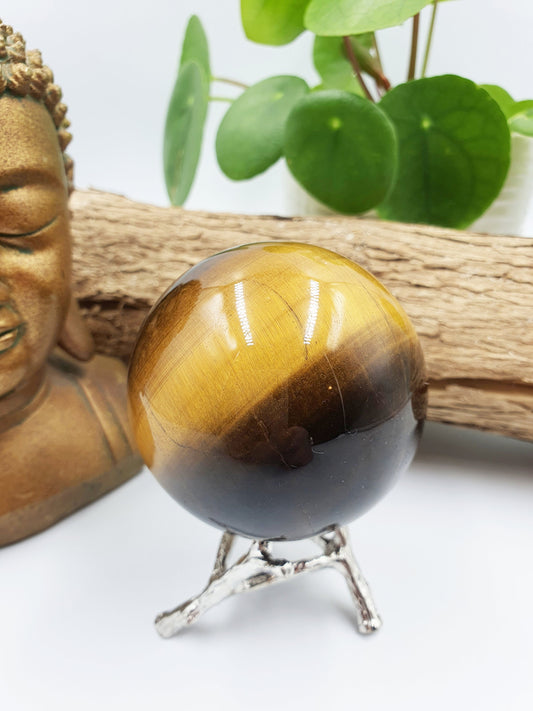 Flashy Yellow Tigers Eye Sphere