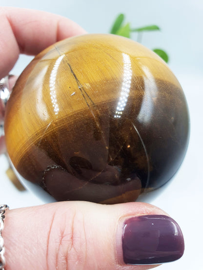 Flashy Yellow Tigers Eye Sphere