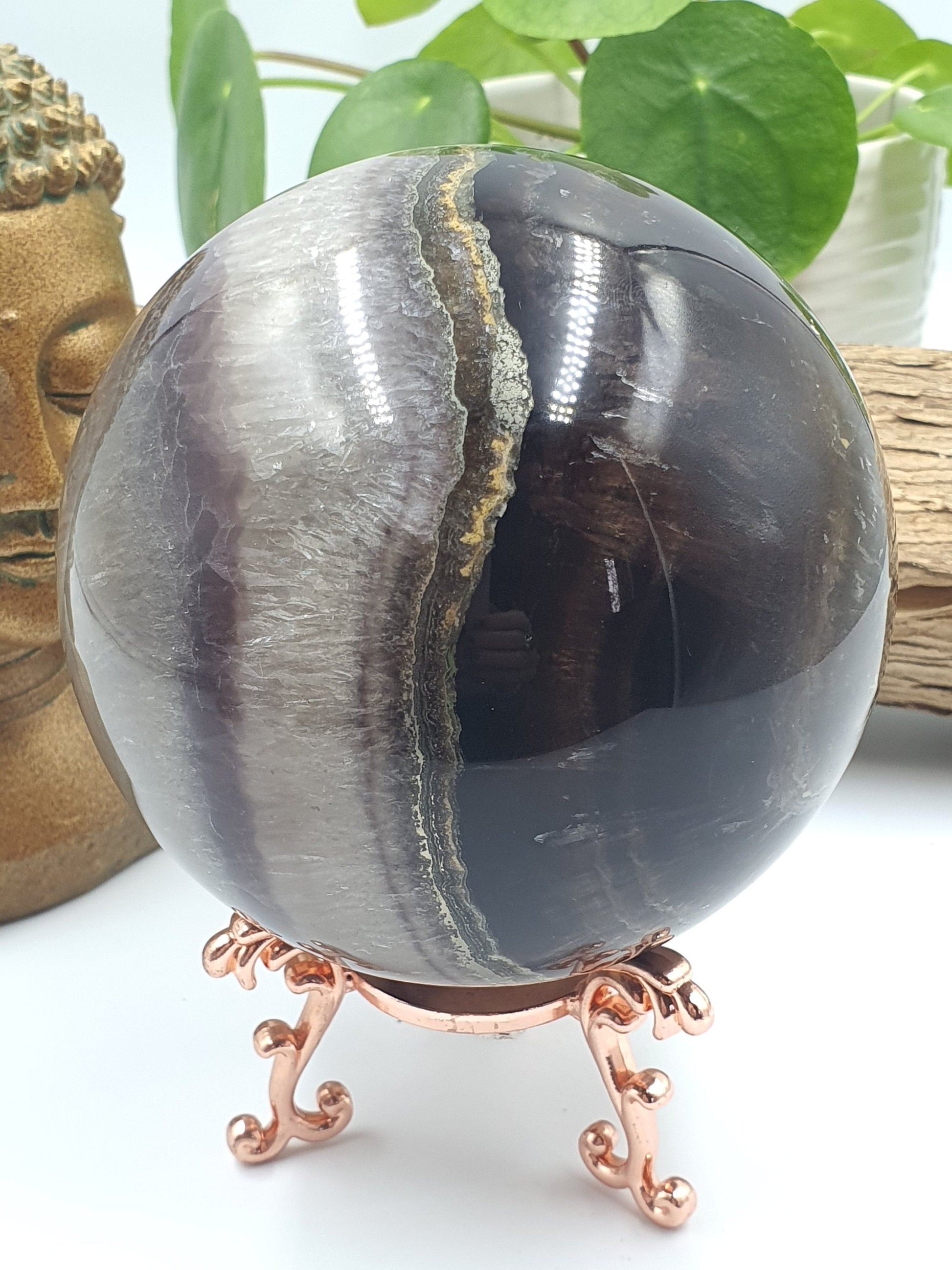 Large Fluorite and Pyrite Sphere