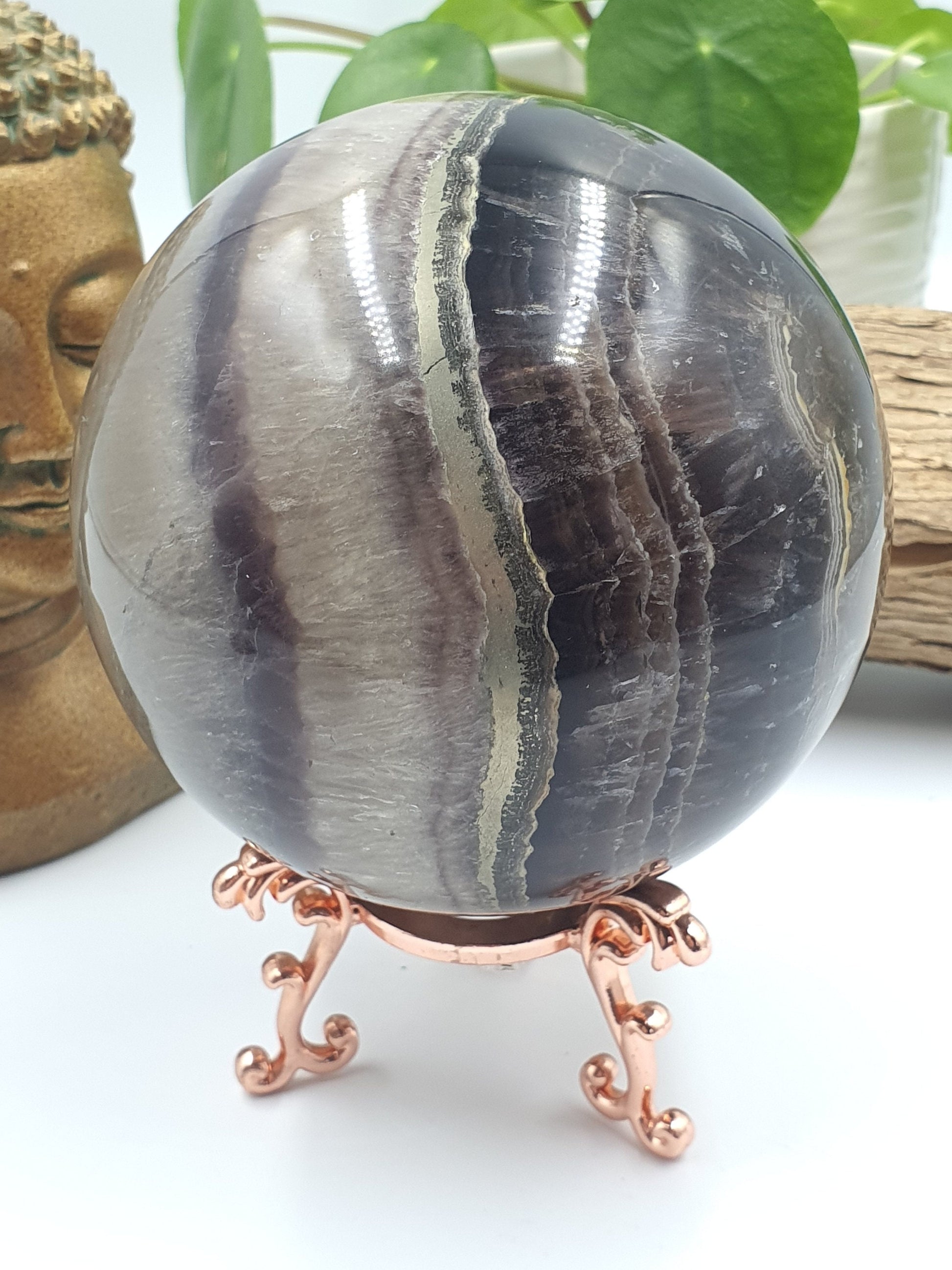 Large Fluorite and Pyrite Sphere