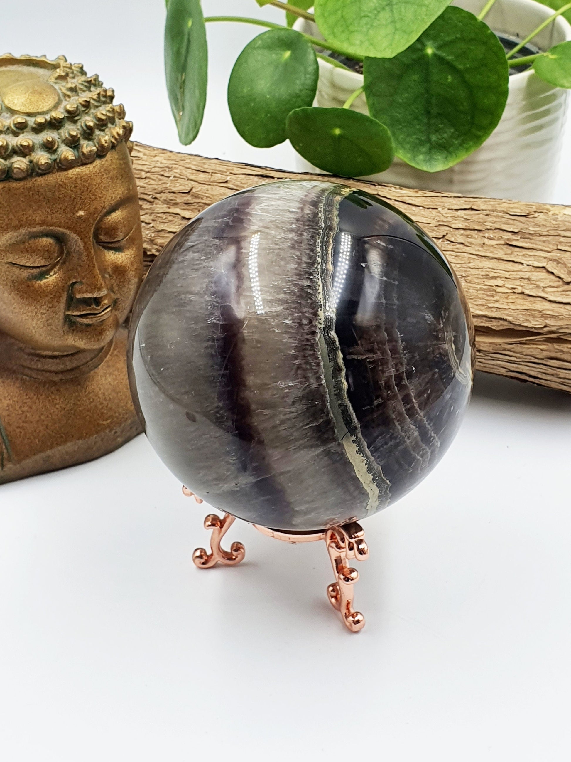 Large Fluorite and Pyrite Sphere