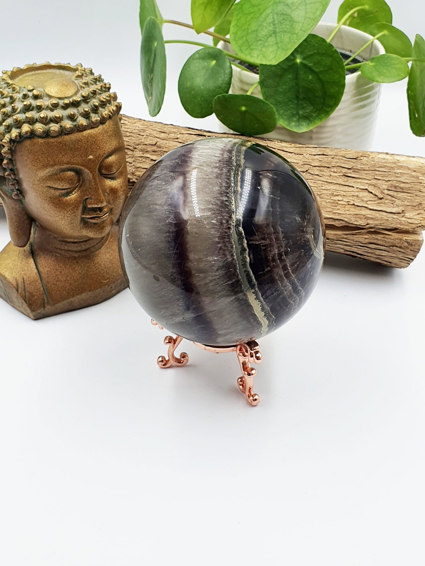 Large Fluorite and Pyrite Sphere