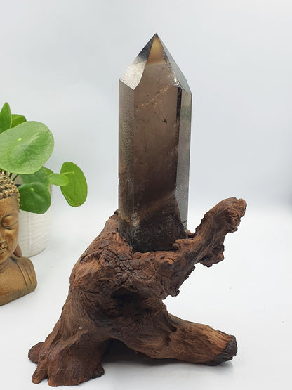 Smoky Quartz Tower with Stand