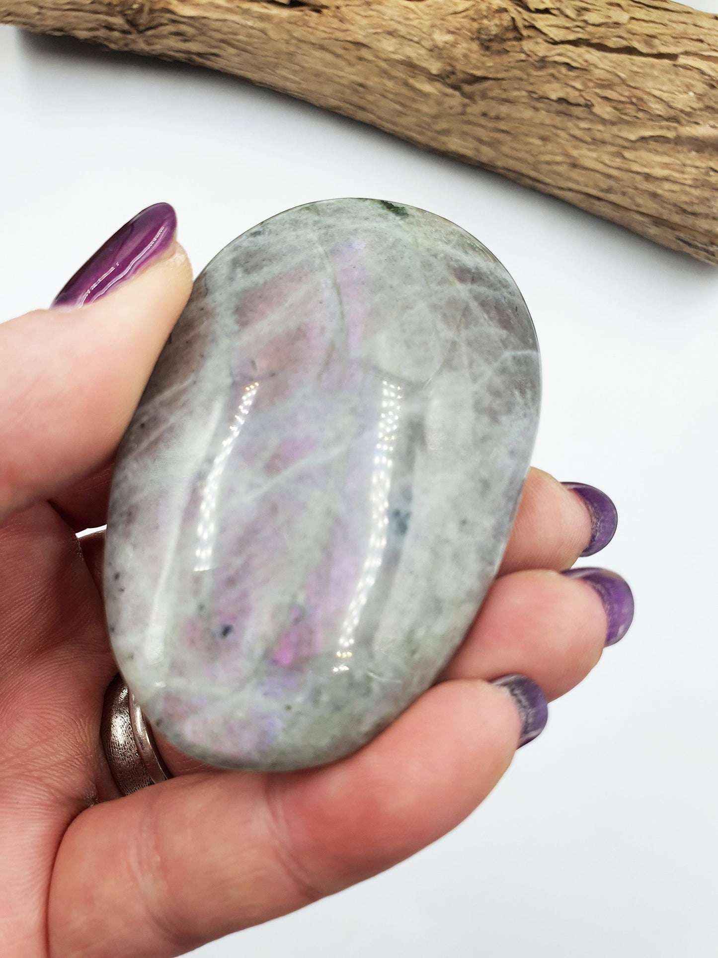 A Grade Pink Labradorite Palm