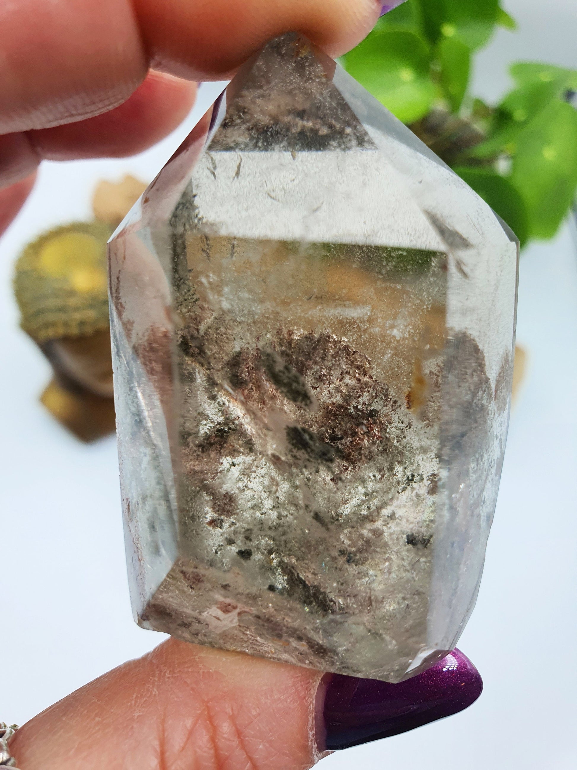 Garden Quartz (Lodolite) Tower