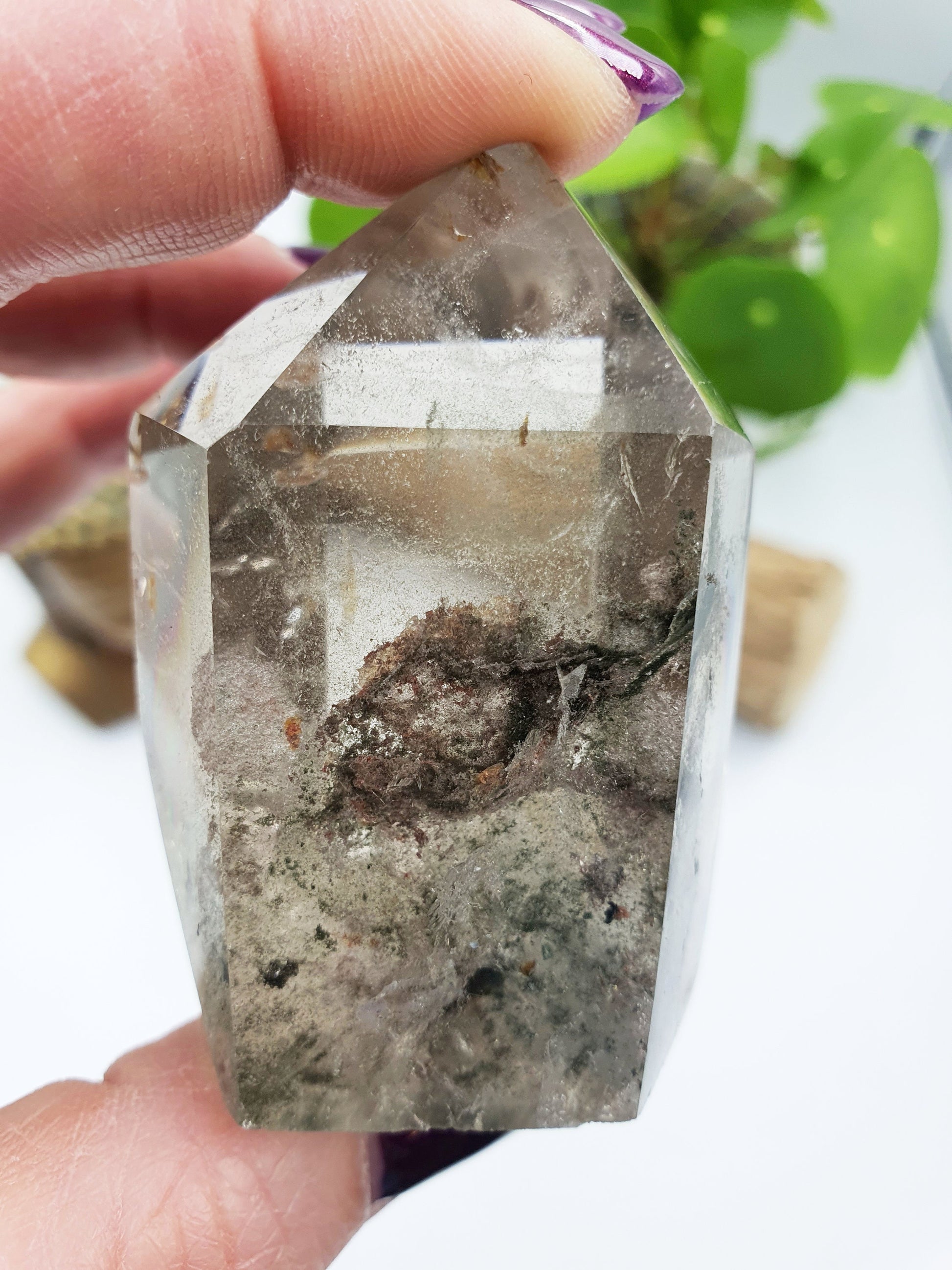 Garden Quartz (Lodolite) Tower