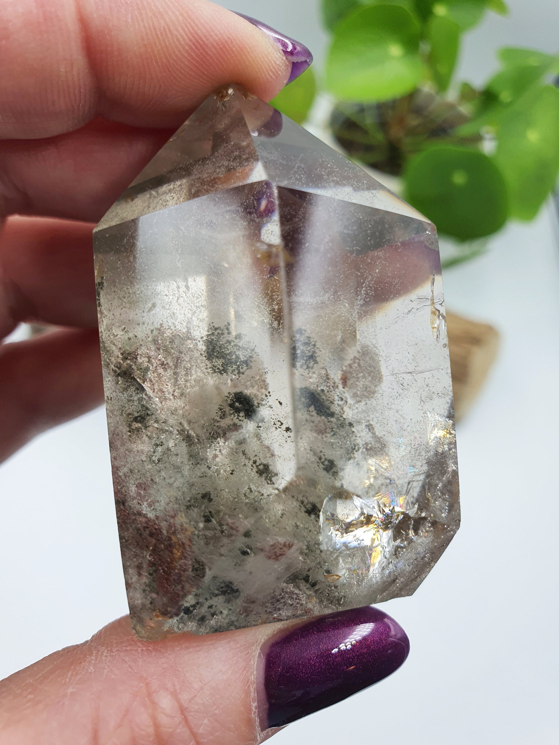 Garden Quartz (Lodolite) Tower