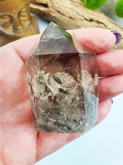 Garden Quartz (Lodolite) Tower