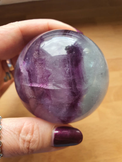 Watermelon Fluorite Sphere