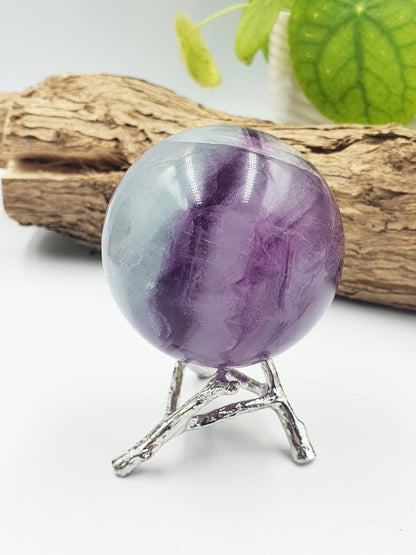 Watermelon Fluorite Sphere